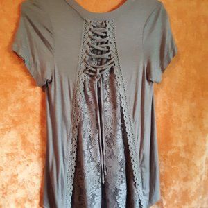 Knox Rose Lace back Blouse